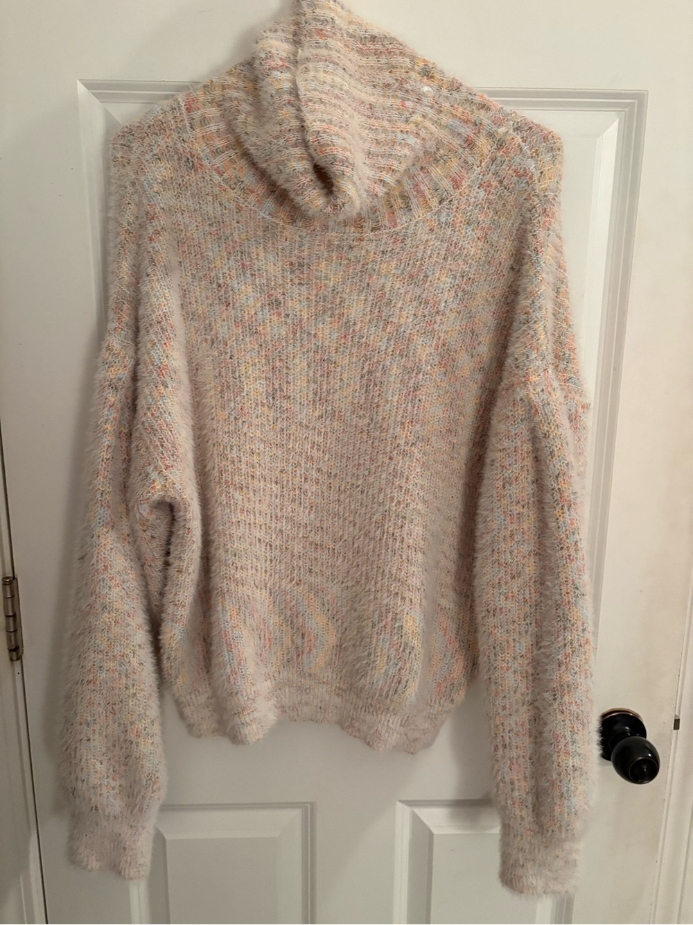 Lulu's Cream Speckled Cozy Turtleneck Sweater